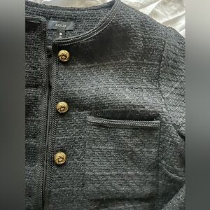 AQUA Black Tweed Jacket